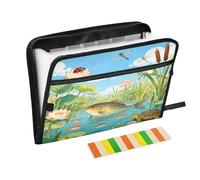 Cartella portadocumenti a fisarmonica con 13 tasche espandibile, con cerniera, a fisarmonica, per lavoro e casa