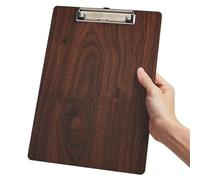 Cartella Portadocumenti A4 1 pezzo A5 portablocco in legno con gancio for ufficio studente cartella in plastica clip cartelle porta documenti for lavagna(Color 4)