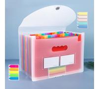Cartella Portadocumenti A4, 25 Tasche Porta Documenti Espandibili Organizer per Documenti A4 Porta Documenti Fisarmonica organizer per documenti per Faldoni Ufficio Scuola Casa, Bianco