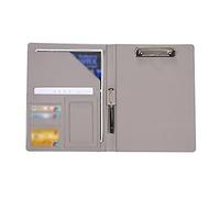 Cartella Portadocumenti A4 Cartella multifunzionale in pelle A4 File Manager for ufficio aziendale Forniture per Ufficio(Grey)