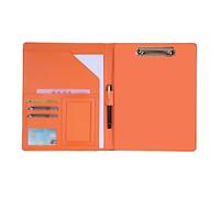 Cartella Portadocumenti A4 Cartella multifunzionale in pelle A4 File Manager for ufficio aziendale Forniture per Ufficio(Orange)