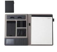 Cartella Portadocumenti A4 Cartelle Business Conference 1 pz Cartella Porta Biglietti in Pelle Organizzatore Contratto Cerniera File Multifunzionale Cancelleria(Black)