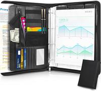 Cartella Portadocumenti A4,Cartellina Di Conferenze Zipper in Cuoio,Portadocumen