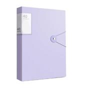 Cartella portadocumenti A4 da 2 pezzi, 40 pagine, impermeabile, for studenti, con libretto informativo, cancelleria, ufficio, materiale scolastico(Purple)