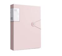 Cartella portadocumenti A4 da 2 pezzi, 40 pagine, impermeabile, for studenti, con libretto informativo, cancelleria, ufficio, materiale scolastico(Pink)