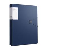 Cartella portadocumenti A4 da 2 pezzi, 40 pagine, impermeabile, for studenti, con libretto informativo, cancelleria, ufficio, materiale scolastico(Dark Blue)