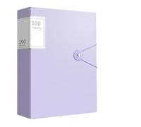 Cartella portadocumenti A4 di grande capacità, organizer multifunzionale for documenti impermeabile, antipolvere, portadocumenti da tavolo, contratto(Purple)