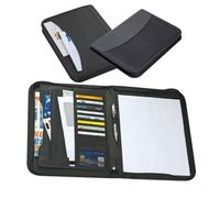 Cartella Portadocumenti A4 economica in tessuto chiusura zip 0BZN