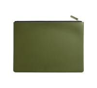 Cartella portadocumenti A4 in pelle da lavoro Borsa for documenti con cerniera Portadocumenti for organizer for file contrattuali, borsa for l'archiviazione di contratti/fatture(Haze Green)