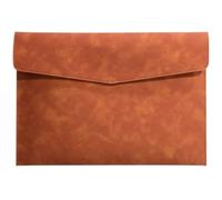 Cartella portadocumenti A4 in pelle, semplice e di grande capacità, alla moda, cartella per dati, contratti e banconote, organizer per carta da ufficio, accessori per cartelle (marrone)