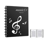 Cartella portadocumenti A4 Music Sheet Chormape, 60 pagine, impermeabile, raccoglitore musicale per pianoforte, chitarra, violino musicale, cartella musicale per musicisti, cartelle a doppio lato