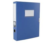 Cartella portadocumenti A4 nera blu Portadocumenti in plastica addensata multifunzionale Scatola portaoggetti in carta Contratto Per Ufficio, Casa e Scuola(Blue-3.5cm)