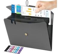Cartella Portadocumenti A4, Raccoglitore Documenti Espandibile con 7 Tasche, Portatile Cartelle a Soffietto con Coperchio, Porta Documenti per Casa Scuola Ufficio