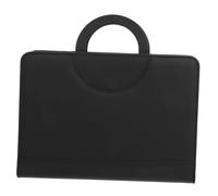 Cartella Portadocumenti A4 Zip, Nero, in Pu, Formato | Organizer Leggero e Resistente All’usura, Chiusura in Metallo, per Studenti e Operatori Bancari