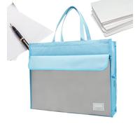 Cartella portadocumenti - Borsa impermeabile Oxford formato A3 con cerniera, organizer portatile per documenti, carte, riviste e newsletter, design durevole e leggero con p