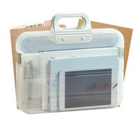 Cartella portadocumenti - Borsa per documenti | Grande custodia antipolvere Organizzatore per documenti portatile Confezione da 1 Scatola A4 impermeabile in PP per carta, libri, quaderni, casa, aula,