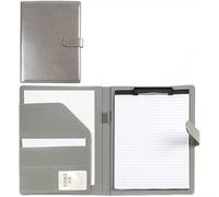 Cartella portadocumenti， Cartella portablocco for blocco note A4 for ufficio, scuola, conferenze(Silver)
