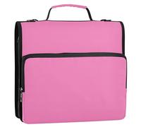 Cartella portadocumenti con 3 anelli a forma di cartone animato, 3,8 cm, con cerniera, con manico, con tracolla, per la scuola