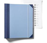 Cartella portadocumenti con etichette, tasche e raccoglitore, blu | Personal Family Life Kit, raccoglitore di emergenza portatile, documenti importanti, sezioni etichettate, tasche multiple