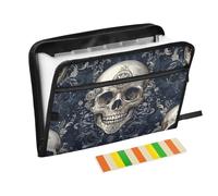 Cartella portadocumenti da appendere, stile gotico, con 13 tasche, formato A4, con chiusura a cerniera per una tasca espandibile