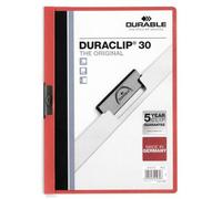Cartella Portadocumenti Durable Duraclip 30 Rosso Trasparente A4 25 Pezzi