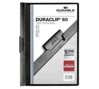 Cartella Portadocumenti Durable Duraclip 60 Nero Trasparente A4 25 Pezzi