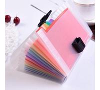 Cartella Portadocumenti Espandibile,13 Tasche File Organizer Plastica Cartelle a Soffietto A6 Raccoglitore Arcobaleno Fisarmonica Espansione per Casa Scuola Ufficio