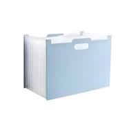 Cartella portadocumenti espandibile A4 a 12 tasche - Organizzatore a fisarmonica portatile di grande capacità for documenti di ufficio e aula(Blue)
