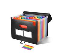 Cartella portadocumenti espandibile con 12 tasche, formato A4, organizer for cartelle portadocumenti a soffietto portatile di grande capacità for aule e uffici.(12 Pocket Folders)