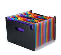 Cartella portadocumenti espandibile con 24 tasche, formato A5, per ricevute e documenti, grande capacità, per banconote, fatture, biglietti, documenti per esami (A5)