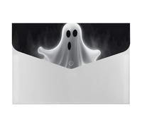 Cartella portadocumenti espandibile con 6 tasche, colore nero e fantasma di Halloween, formato A4, organizer portatile per documenti, ricevute, banconote, forniture per ufficio