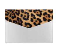 Cartella portadocumenti espandibile con 6 tasche, stampa leopardata ruvida, formato A4, organizer per documenti portatile per ricevute, banconote, forniture per ufficio