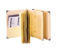 Cartella portadocumenti espandibile con bordi rinforzati, organizer per ricevute in formato lettera con etichette | di archiviazione documenti per passaporti, conti, amministrazione,