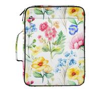 Cartella portadocumenti espandibile con fiori ad acquerello, resistente all'acqua, custodia multi tasca con cartella a fisarmonica, raccoglitore ad anelli rimovibile per scuola, ufficio, viaggi