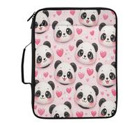 Cartella portadocumenti espandibile con grazioso panda e cuore rosa con raccoglitore rimovibile e organizer a fisarmonica, documenti resistenti all'acqua