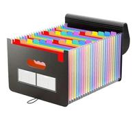 Cartella portadocumenti espandibile da 25 tasche, formato A4, organizer for cartelle, grande capacità, portatile, a soffietto, for aule, ufficio Per Casa Scuola