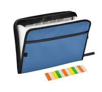 Cartella portadocumenti espandibile, formato A4, con tasche, per ispettori, scuola infermieristica, blu denim