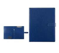 Cartella portadocumenti in pelle, Portadocumenti professionale formato A4 in ecopelle multicolore con portablocco e cartella pensile(Blauw)