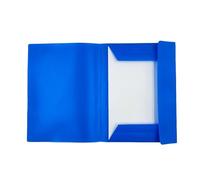 Cartella portadocumenti in plastica A4 con cinturino elastico, espandibile, grande capacità, organizer for documenti.(Blue)