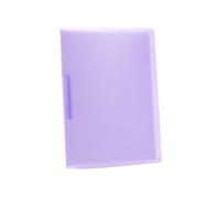 Cartella portadocumenti in PP con fibbia aperta laterale A4, 20 pezzi, espositore for documenti, multipagina, borsa trasparente for cancelleria(Purple)