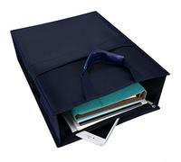 Cartella portadocumenti in tessuto Oxford, con cerniera, formato B4, con manico, per lavoro, conferenze, organizzazione, per ufficio, casa, viaggi 36x28.5x10cm/14.17x11.22x4in dark blue