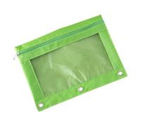 Cartella portadocumenti in tessuto Oxford rinforzato B5 trasparente a 3 anelli con borsa portadocumenti in PVC trasparente resistente alle fuoriuscite