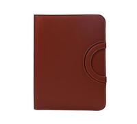 Cartella portadocumenti multifunzionale A4 for conferenze, organizer for cancelleria aziendale, borsa portadocumenti in pelle, cartelle for contratti, forniture for ufficio(Brown)