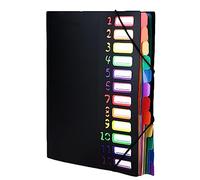 Cartella Portadocumenti Organizer, 12 Tasche Documenti File Organizer, A4 Cartelle a Soffietto Espandibili, File Organizer con 12 Tasche, per Ufficio, Scuola e Casa