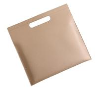 Cartella Portadocumenti Portadocumenti in pelle for ufficio, formato A4, grande capacità, borsa sottile, magnetica for tablet, compleanno(Beige)