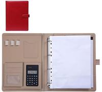 Cartella portadocumenti, Raccoglitore ad anelli a 4 for interviste e conferenze, for donne uomini(Rood)