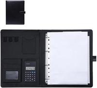 Cartella portadocumenti， Raccoglitore ad anelli a 4 for interviste e conferenze, for donne uomini(Svart)