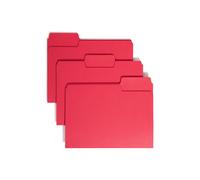 Cartella portadocumenti Smead SuperTab con linguetta tagliata a 1/3, formato lettera, rossa, 100 pezzi per scatola (11983)