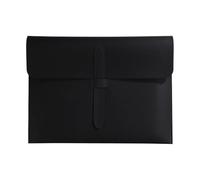 Cartella portadocumenti sottile in pelle PU A4, organizer da ufficio, essenziale for i professionisti, ideale for i viaggi di lavoro(Black)
