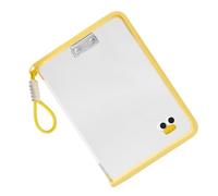 Cartella portadocumenti trasparente Borsa con cerniera Organizzatore documenti resistente all'acqua con maniglia per trasporto per ufficio aziendale Organizzatore file in PVC essenziale con